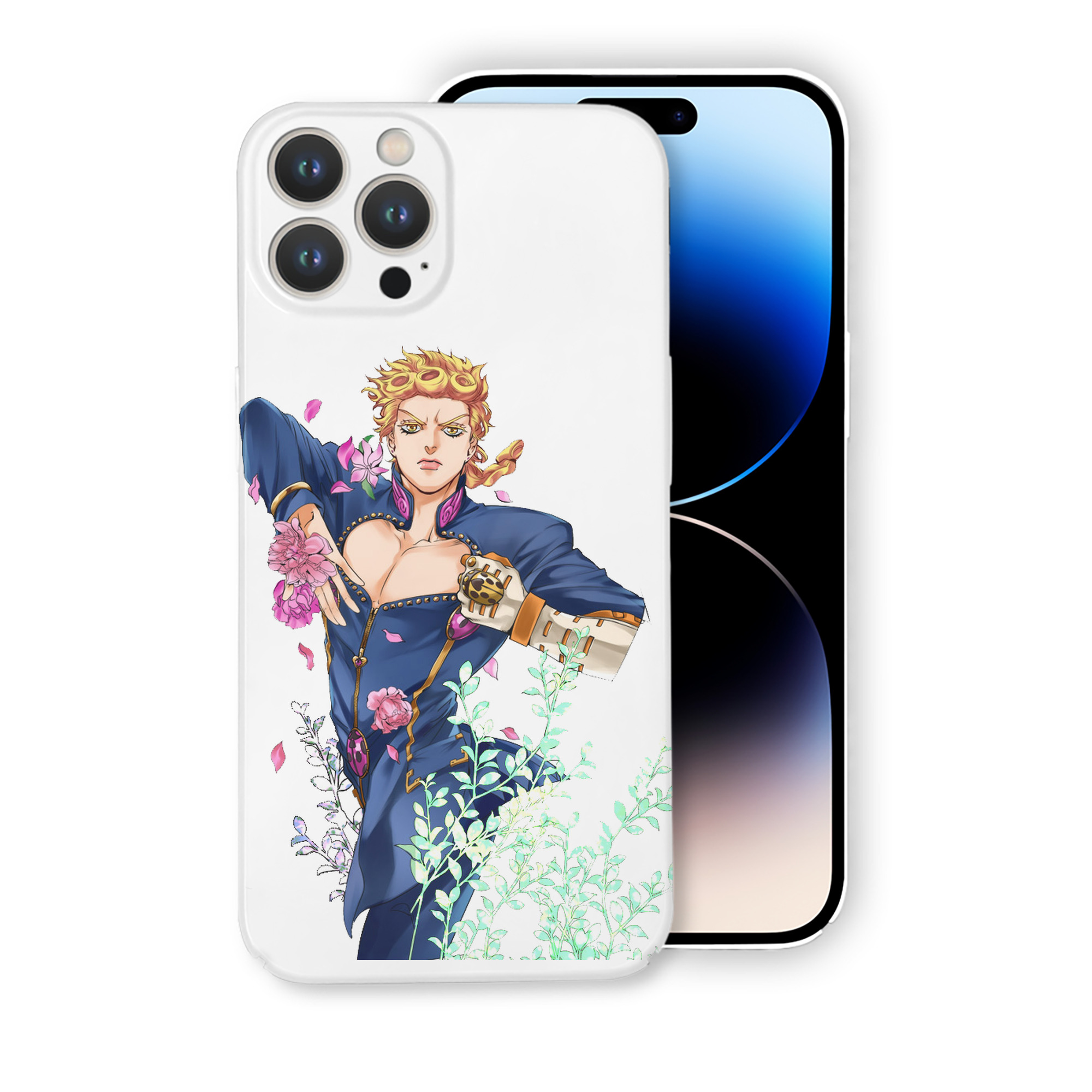 （画像用） ジョジョの奇妙な冒険 ジョルノ?ジョバァーナ JoJo's Bizarre Adventure Giorno Giovanna 【iPhone 14シリーズ対応】ハードケース